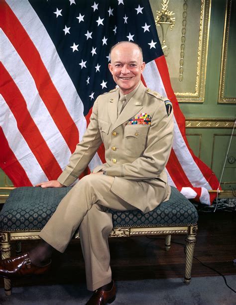 Psbattle Dwight D Eisenhower Poses In Front Of Us Flag Rphotoshopbattles