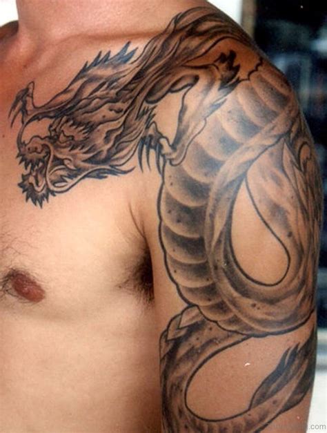 Trendy Dragon Shoulder Tattoos