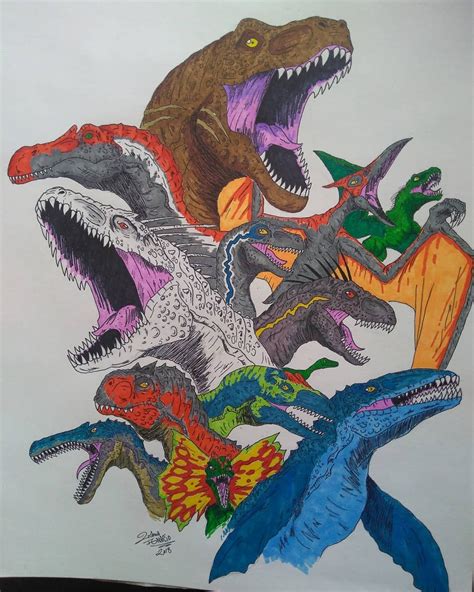 If you are interested in drawing monsters or dinosaurs, make sure to check out my othet videos on my channel!!here is a playlist with more dinosaur related d. Indominus Rex Jurassic World Fallen Kingdom - Idalias Salon