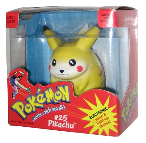 Pokemon 25 Pikachu Electronic Voice And Light Up Cheeks Hasbro 1998