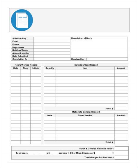 Work Order Invoice Template Seven Brilliant Ways To