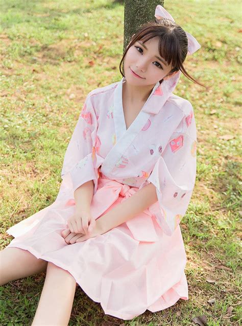 Japanese Kawaii Wagashi Yukata Kimono Cardigan Women Cute Harajuku