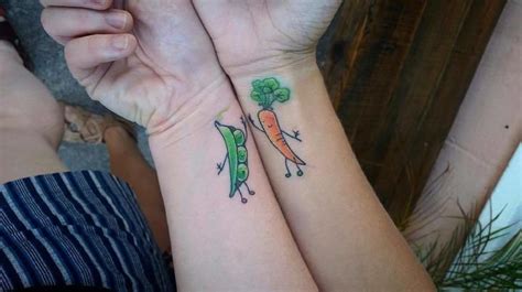 Share the best gifs now >>> PEAS AND CARROTS BEST FRIEND TATTOOS | Friend tattoos, Bff tattoos, Best friend tattoo quotes