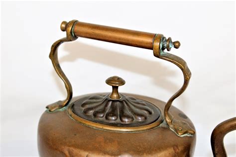 Antique 1800s Tea Kettle Hand Forged Copper Kettle