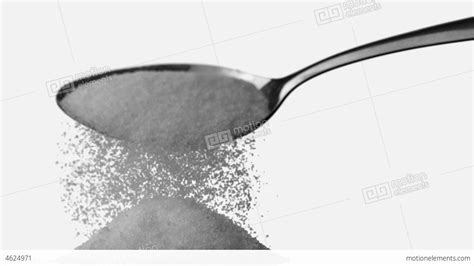 Spoon Pouring Sugar Powder On Pile Of Sugar Stock Video Footage 4624971