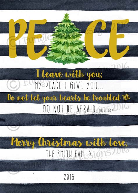 Peace Christmas Card Religious Holiday Card Digital Etsy