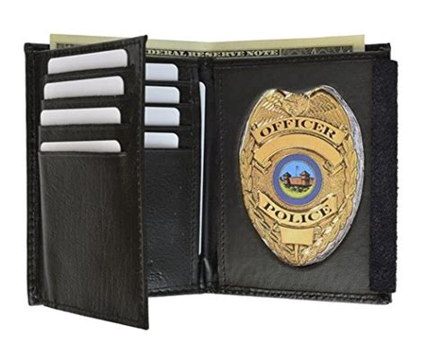 Tri Fold Police Wallet With Badge Holder Business Industrial Law