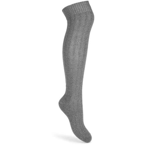Miss Selfridge Over The Knee Rib Socks 7 Liked On Polyvore Featuring Intimates Hosiery