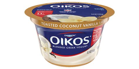 Dannon Oikos Traditional Greek Yogurt Toasted Coconut Vanilla Flavor