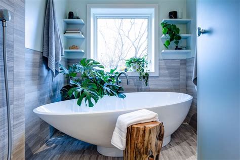 Spruce up bathroom corners with a plant. 22+ Nature Bathroom Designs, Decorating Ideas | Design ...