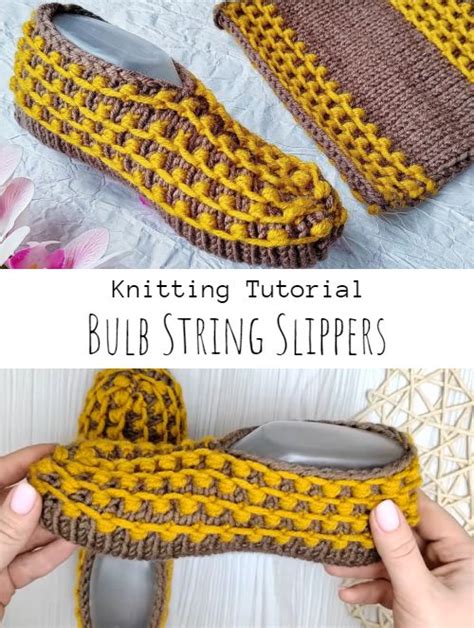 Knit Bulb String Slippers