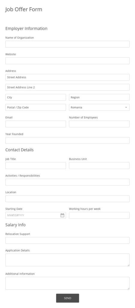 Online Flight Attendant Job Application Form Template 123 Form Builder