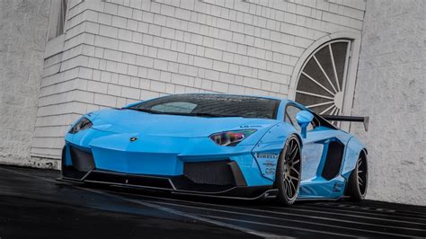 Download Wallpaper 1366x768 Lamborghini Aventador Lp700 4 Blue