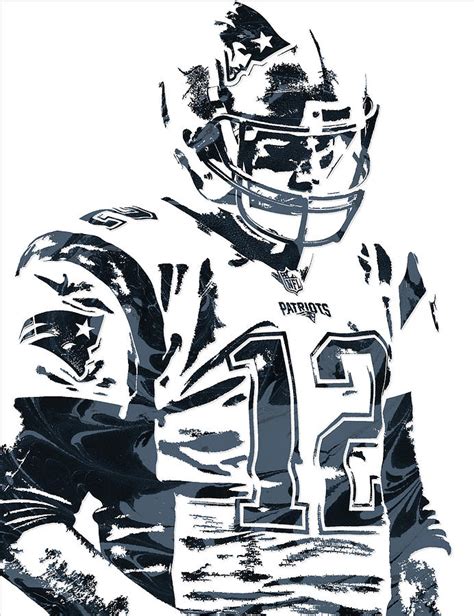 Tom Brady New England Patriots Pixel Art 4 Mixed Media By Joe Hamilton