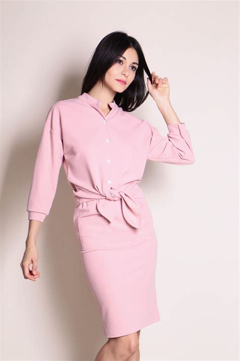 Two Piece Top And Skirt Set Pink SGD 39 00 Skirt Set Two Piece