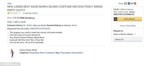 Amazon Under Fire For Selling ‘sexy Saudi Burka Costume Daily Mail