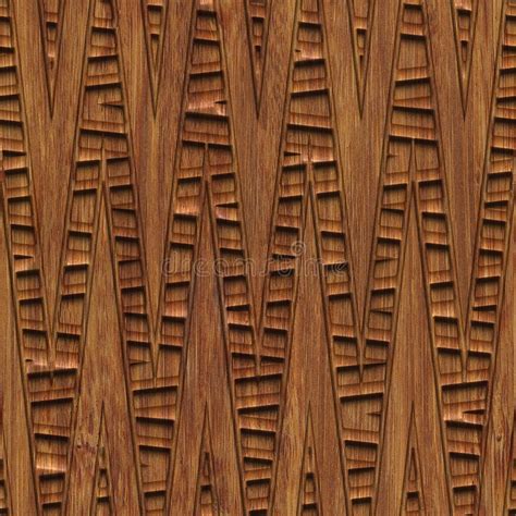 Carved Wood Seamless Texture Stock Illustration Illustration Of
