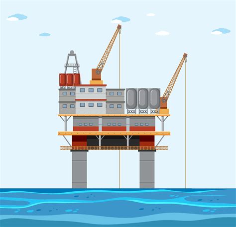 Offshore Oil Rig Vector Art Icons And Graphics For Free Download