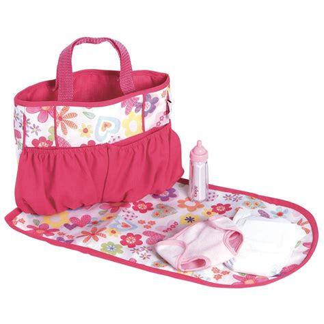 Adora Baby Dolls Diaper Bag With Accessories Changing Set