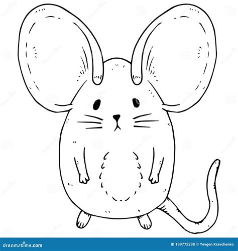 Mouse Icon Vector Illustration Of A Cute Little Mouse With Big Ears