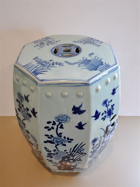 Save 20% off with code. Blue and White Chinese Garden Stool - Mecox Gardens