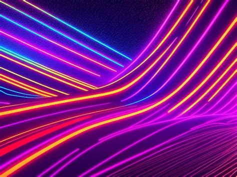 Premium Ai Image Abstract Background With Neon Lines