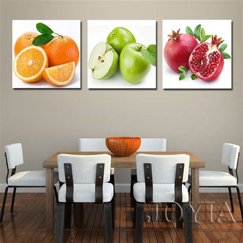 Fruit Canvas Wall Art Fruits Modern Paintings Apple Orange Decorative