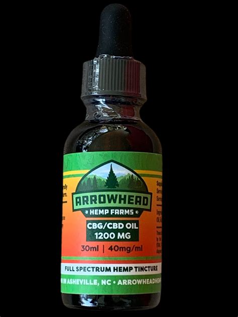 1200mg Cbgcbd Full Spectrum Hemp Tincture Arrowhead Hemp Farms