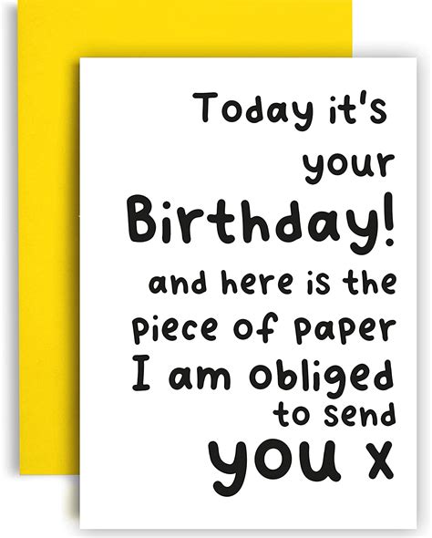 Huxters ‘its Your Birthday Fun Humorous A5 Birthday Card For Friends