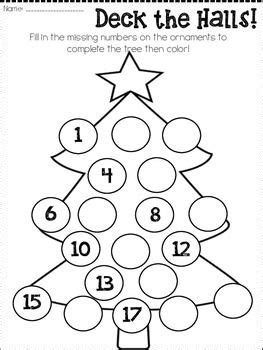 Printable christmas worksheets for kids. cute Christmas theme number order worksheet | Christmas ...