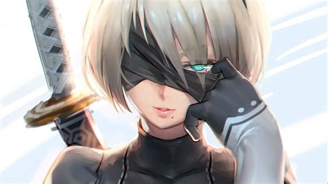 Nier Automata Anime Canvas Wall Poster Nier Automata 2b Nier