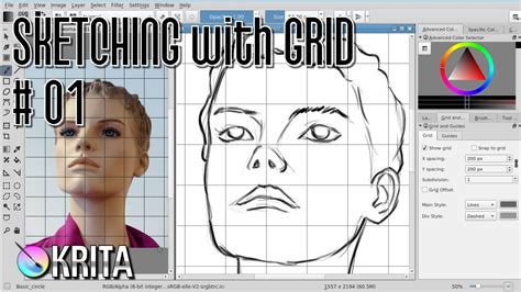 Sketching With Grid In Krita Beginner Tutorial Part 1 Youtube