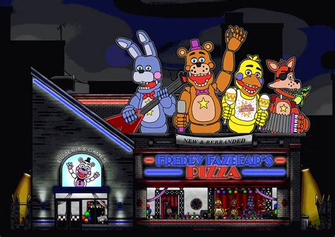 Freddy Fazbears Pizza 2024 Outside View By Playstation Jedi On