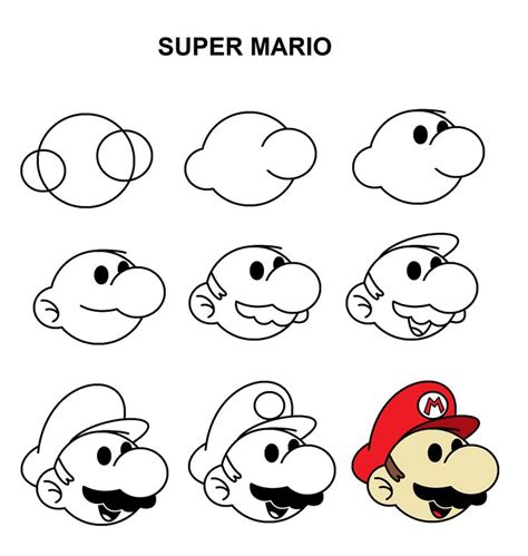 Super Mario Disney Drawing Tutorial Easy Doodles Drawings Easy Drawings