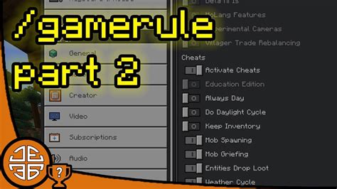 How To Use Gamerule Command In Minecraft Bedrock Part 22 Youtube