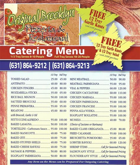 Classic Buffet Menu Catering Menus - vrogue.co