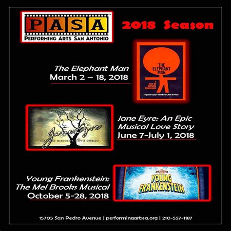 2018 theatre season performing arts san antonio pasa ctx live theatre