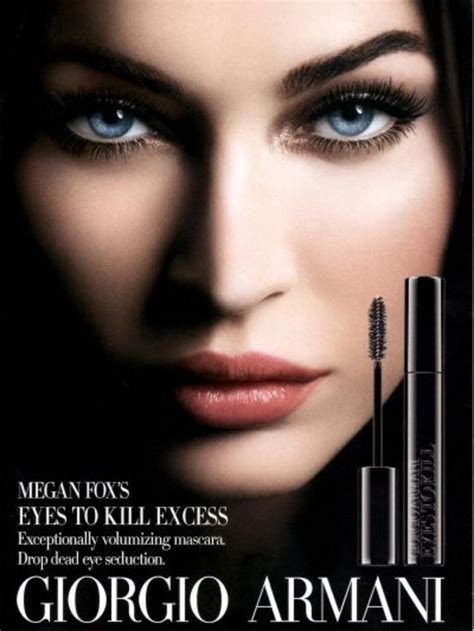 Megan Fox Armani Makeup Ad Makeup Ads Armani Makeup Cosmetics