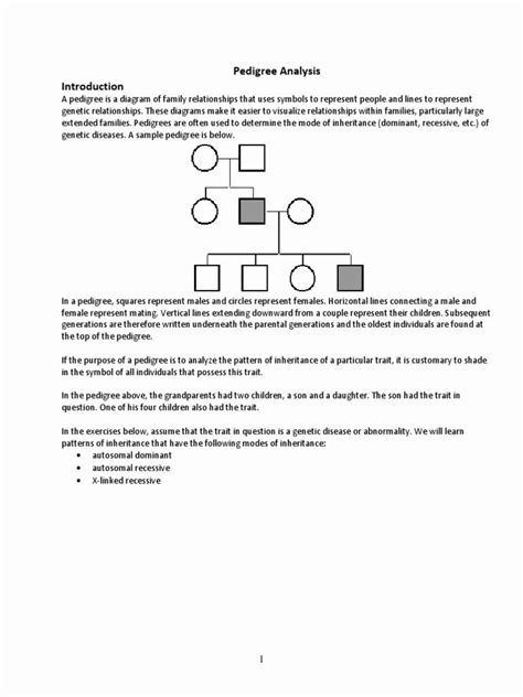 Analyzing Pedigrees Worksheet Answers Fresh Pedigree Analysis Dominance Genetics Worksheets