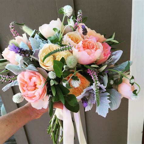 A Summer Garden Rose Bridal Bouquet With David Austin Roses Designed