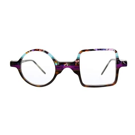 square circle eyeglasses msg me striped funky frames funky glasses eye wear glasses