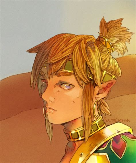 Legend Of Zelda Breath Of The Wild Art Gerudo Desert Voe Link