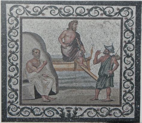 A Mosaic From The Shrine Of Asclepius God Of Medicine On The Island