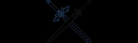 3440x1080 Blue Rose And Night Sky Sword 3440x1080 Resolution Wallpaper