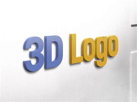 Free 3d Logo On Wall Mockup Psd Designbolts