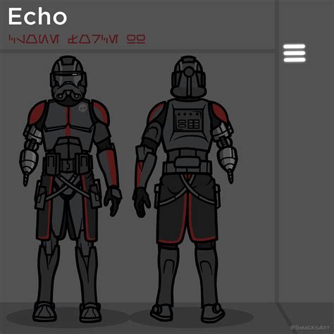 Bad Batch Echo Star Wars Commando Star Wars Characters Poster
