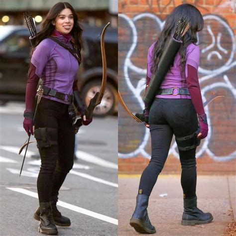 Hailee Steinfeld Wearing Drmartens For Her Role Of Kate Bishop In