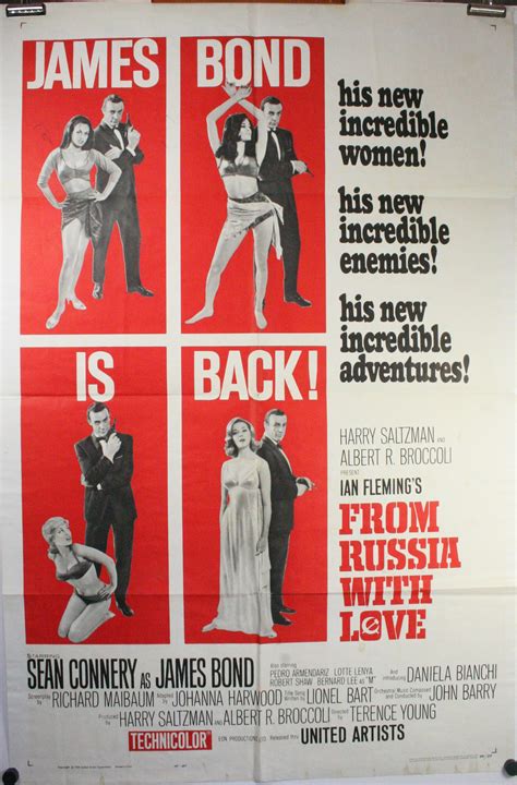 From Russia With Love Original Vintage James Bond Movie Poster