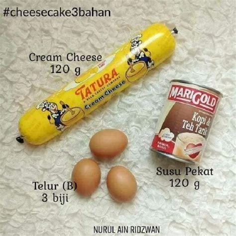 Antara resepi yang viral ini adalah resepi apam 3 bahan, resepi kek keju guna 3 bahan, resepi kek milo 4 bahan dan sebagainya. Resepi Kek Cheese Mudah (3 Bahan Je!) - Bidadari.My