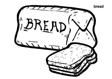 Loaf Of Bread Coloring Pages Coloring Home
